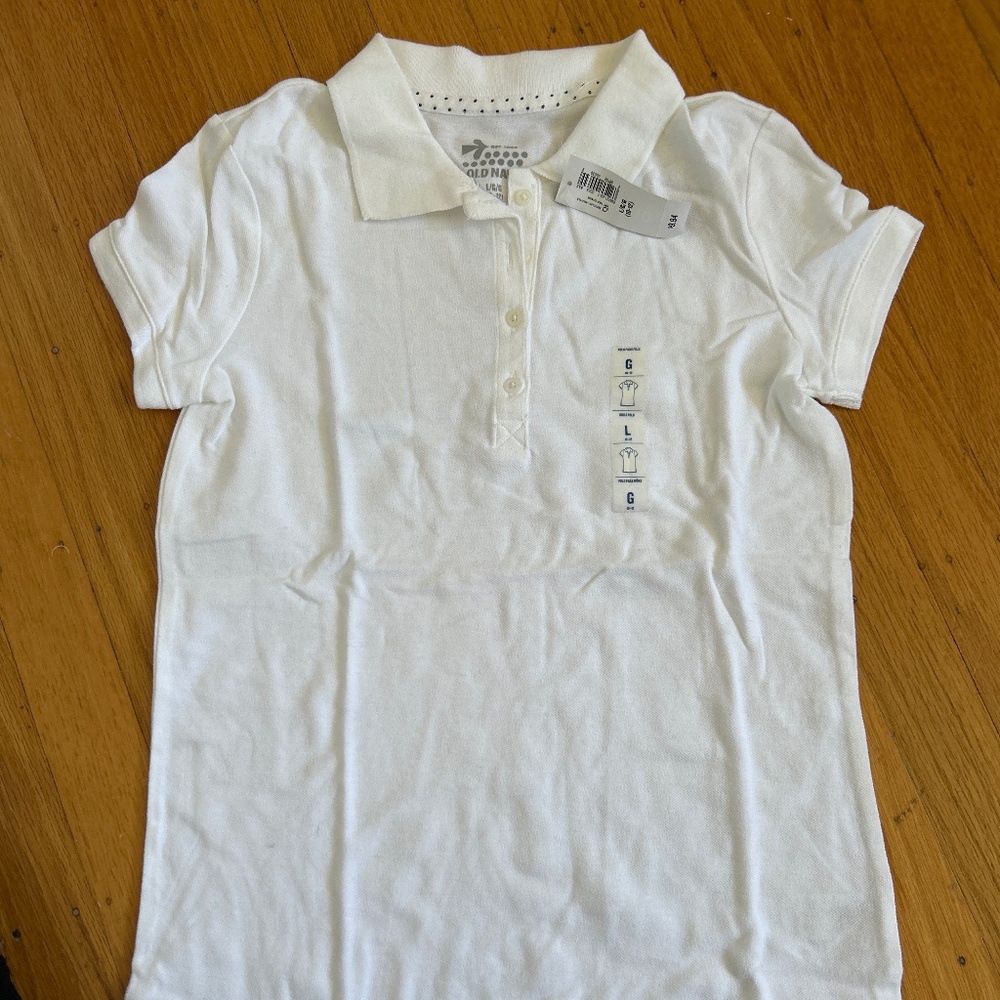 NWT Girls White Polo Shirt (school uniform)